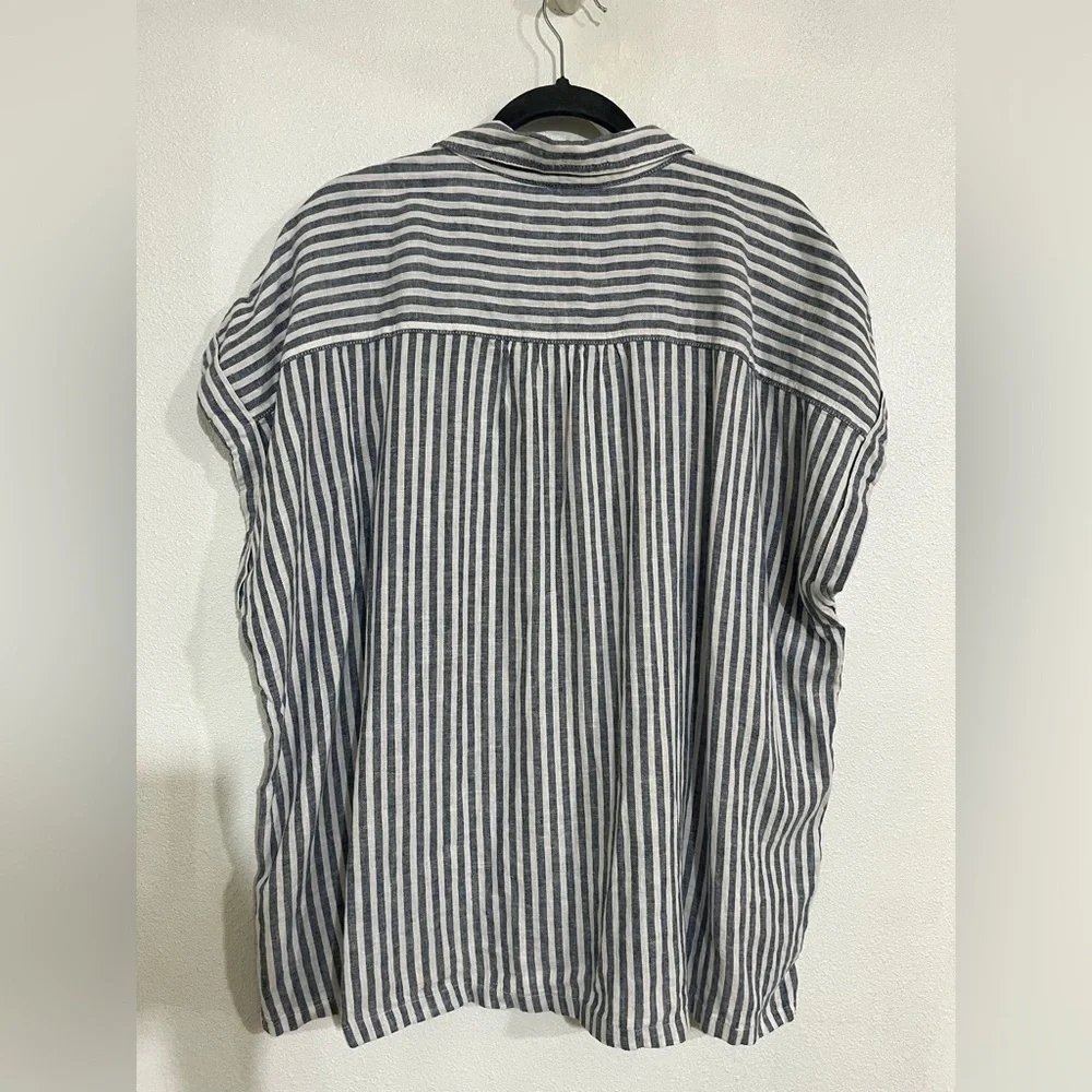 ORVIS XXL striped NWOT linen blend tunic top plus size woman